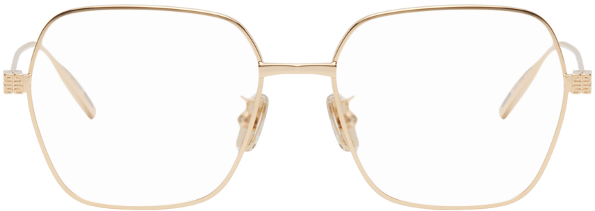 Gold Square Glasses