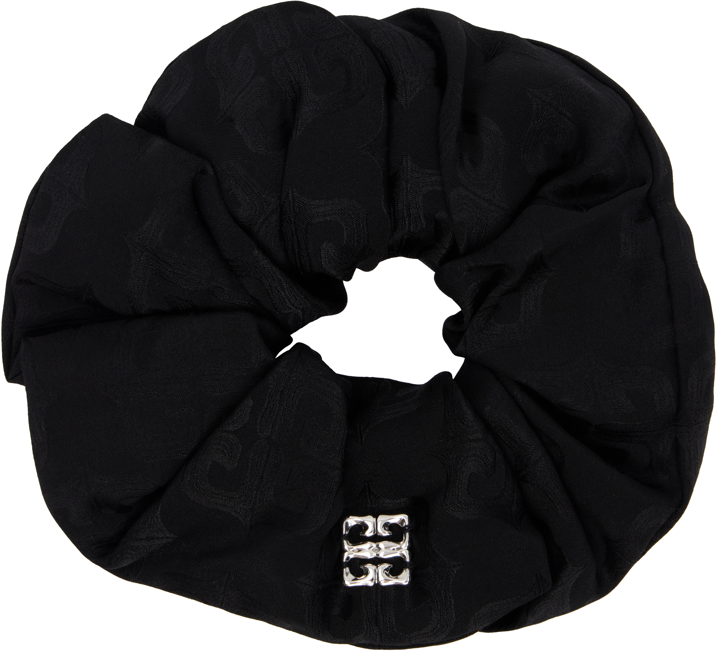 Givenchy Black 4g Liquid Oversized Scrunchy In 001 Black