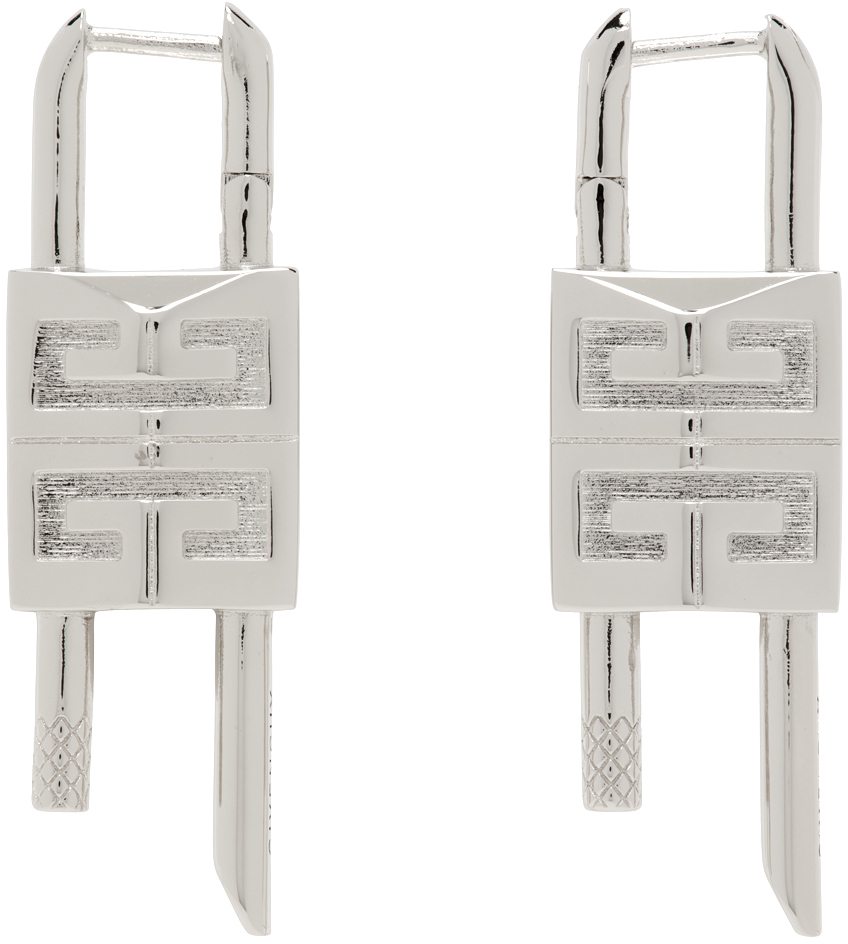 Silver Lock Earrings