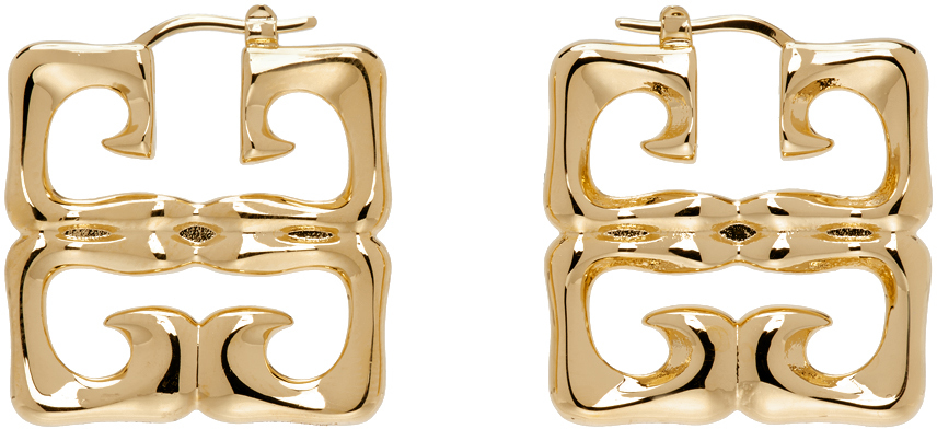 Gold 4G Liquid Earrings