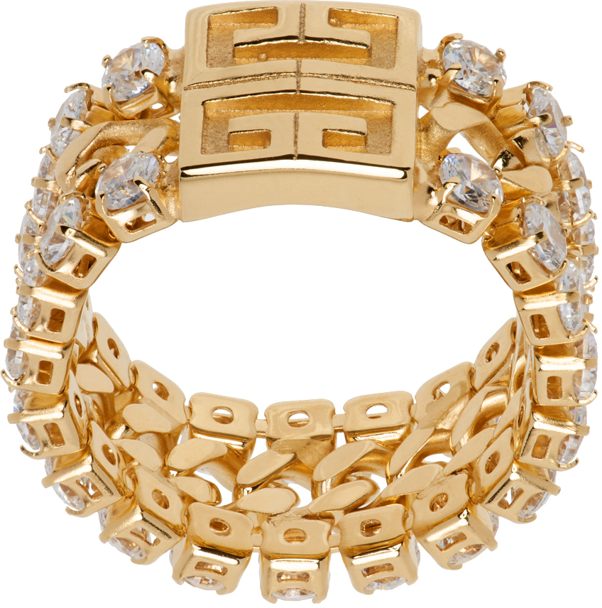 Gold 4G Crystal Ring