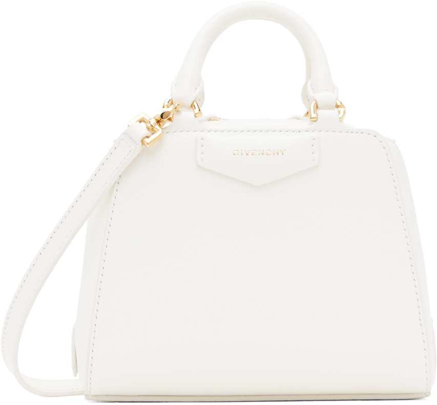 White Nano Antigona Cube Bag