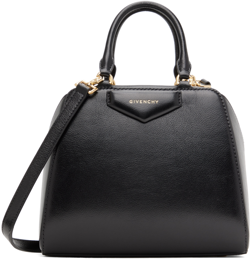 Shop Givenchy ブラック ミニ Antigona Cube バッグ In 001-black