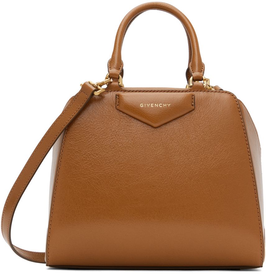 Tan Mini Antigona Cube Bag