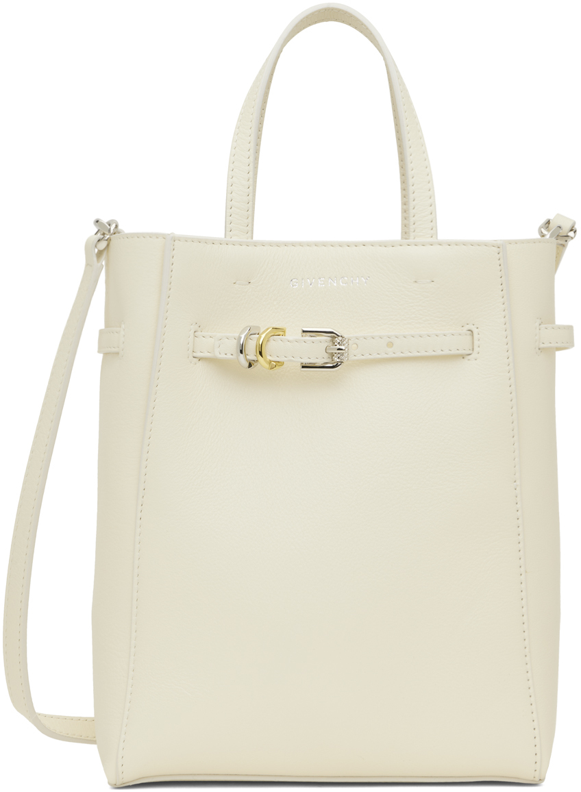 Shop Givenchy オフホワイト ミニ Voyou トートバッグ In 105-ivory