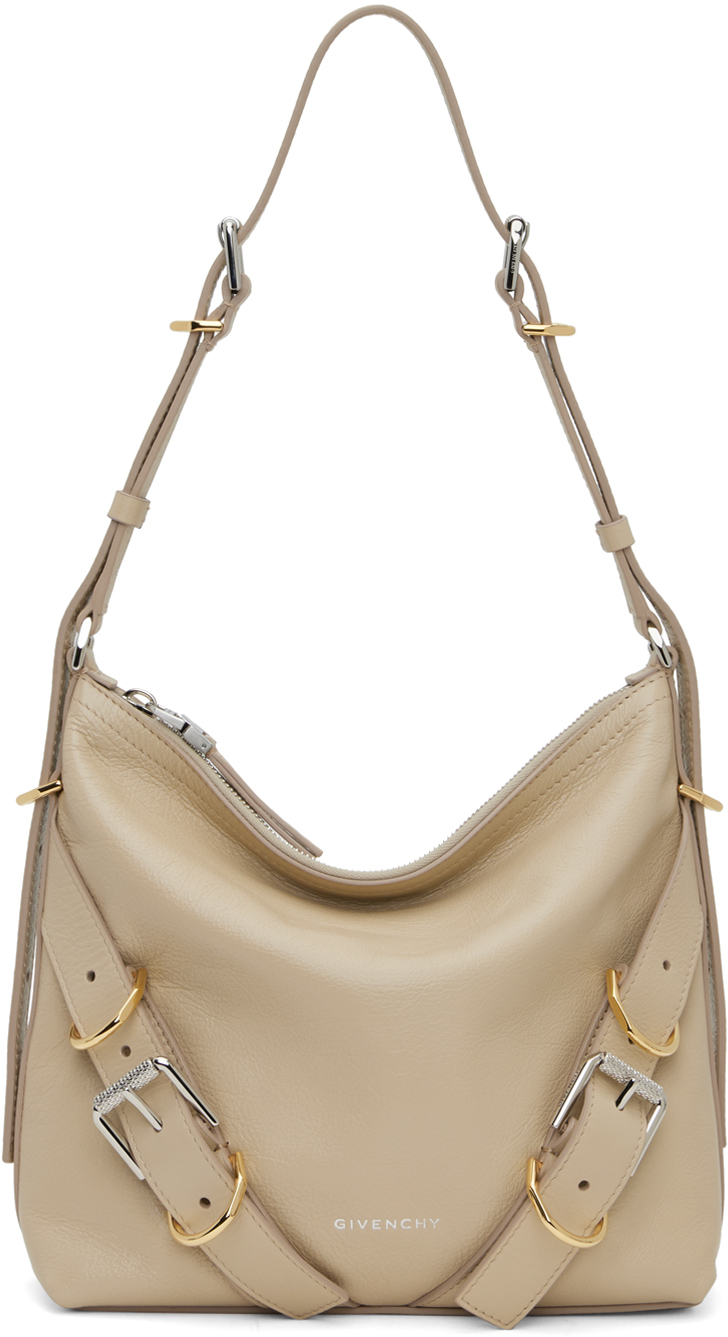 Givenchy Beige Small Voyou Crossbody Bag In Brown