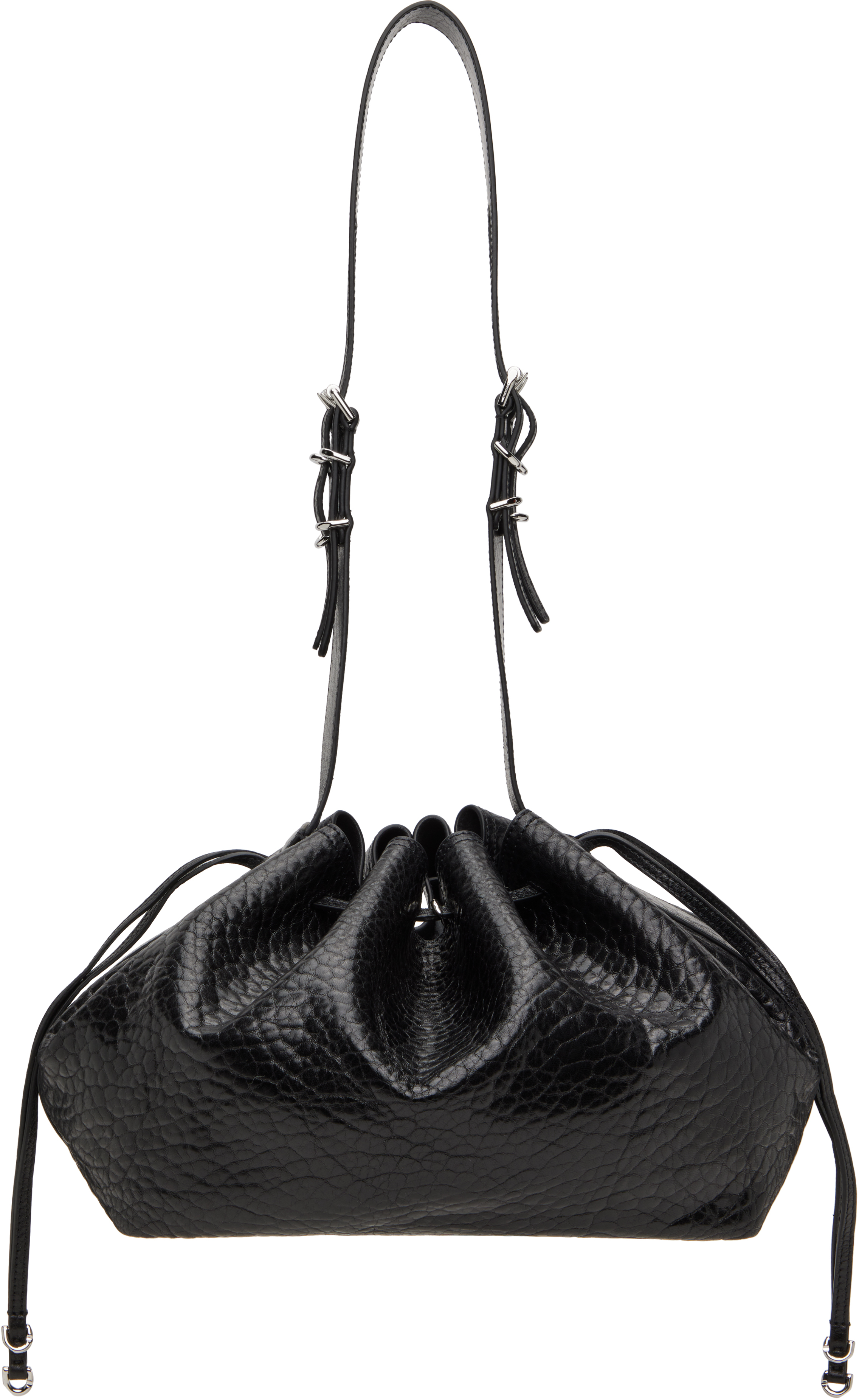 Givenchy Pumpkin medium bag in Black cracked patent leather