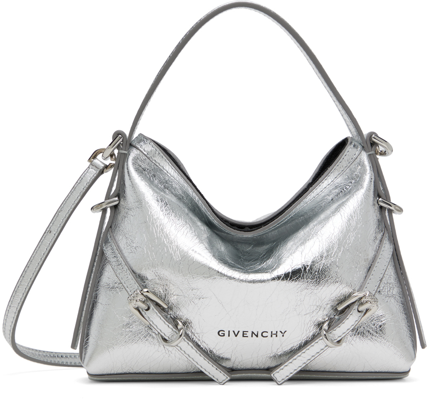 Shop Givenchy シルバー ナノ Voyou バッグ In 934-light Silvery