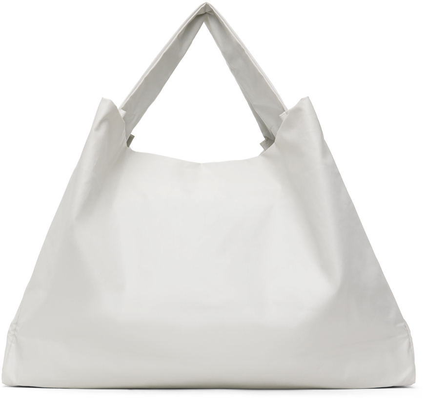 Kassl Editions White Shoulder Oil Tote