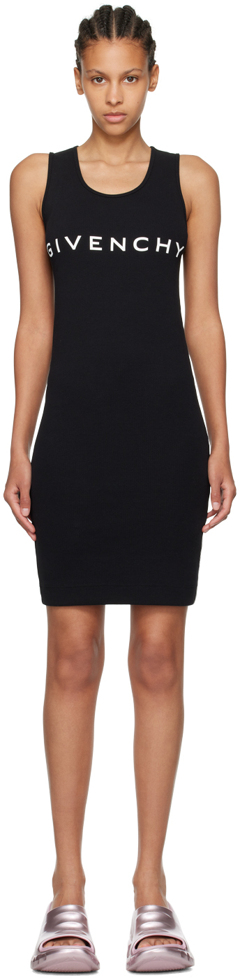 Shop Givenchy Black Archetype Minidress In 001-black