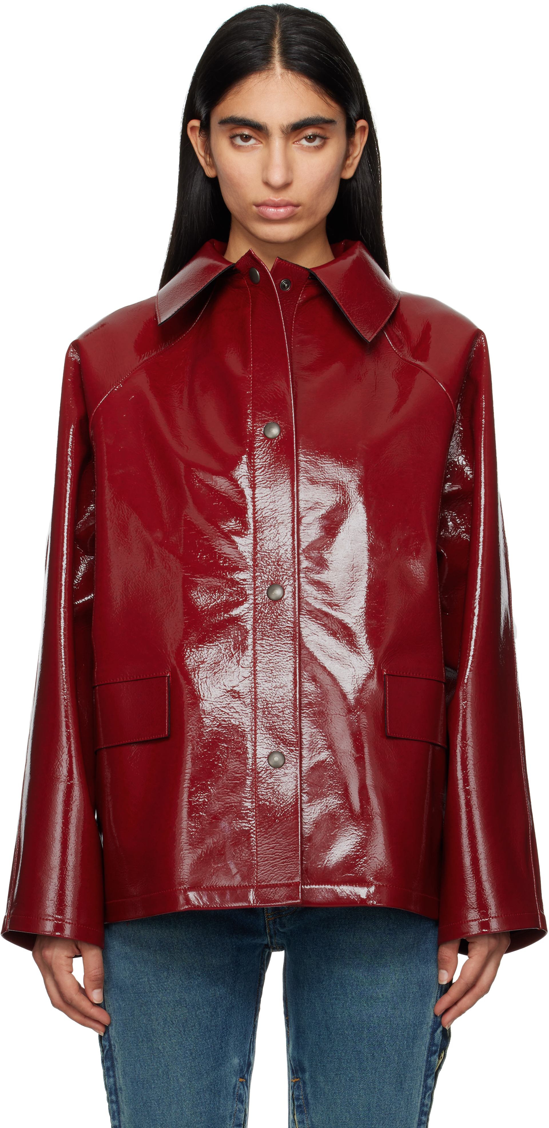 Red Original Hip Lacquer Jacket