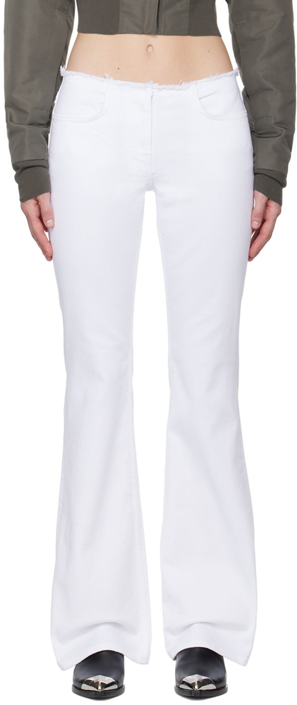 Shop Givenchy White Slim-fit Jeans In 100-white