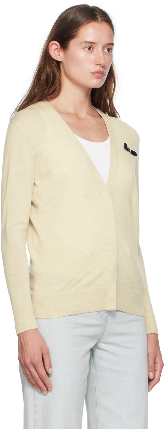 Givenchy Beige 4-g Bow Cardigan In 297-eggshell
