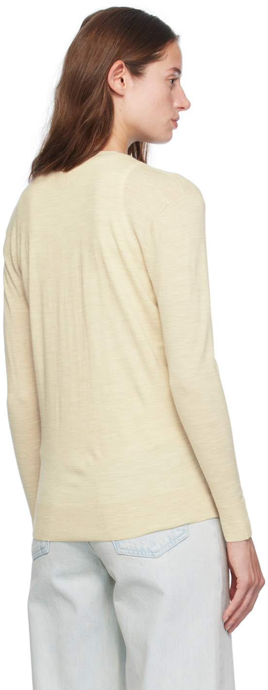 Givenchy Beige 4-g Bow Cardigan In 297-eggshell
