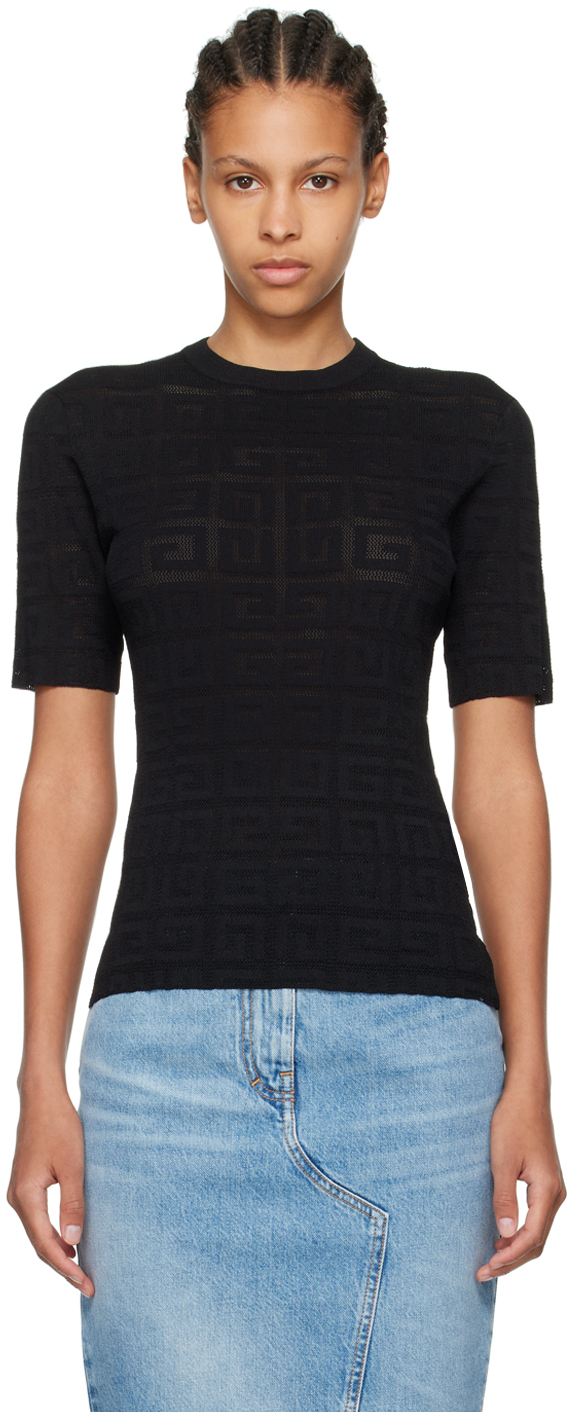 Black Jacquard T-Shirt by Givenchy on Sale