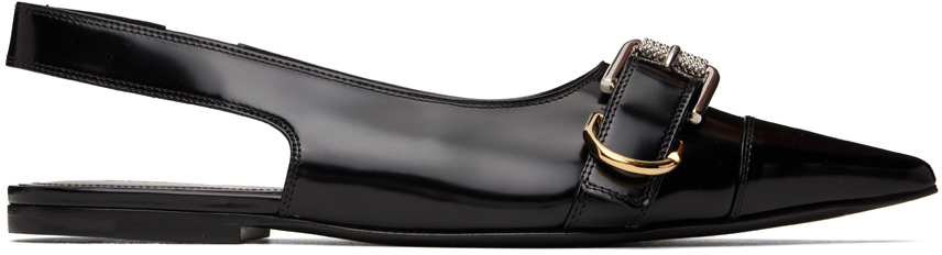 Black Voyou Slingback Slippers