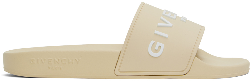 Beige Rubber Slides