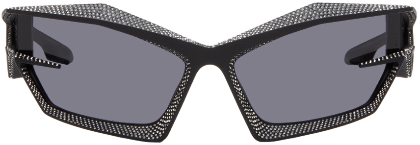Givenchy Black Giv Cut Sunglasses In Matte Black / Smoke