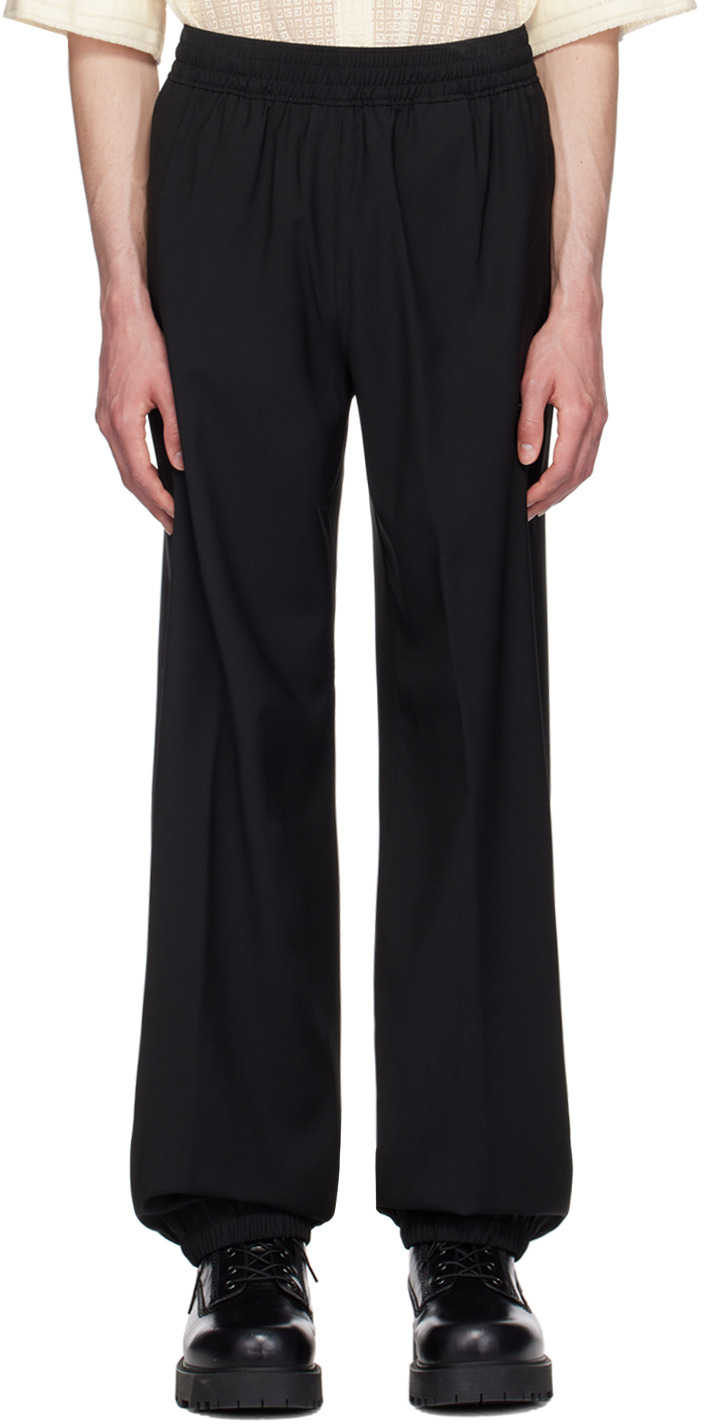 Shop Givenchy Black 4g Trousers In 001-black