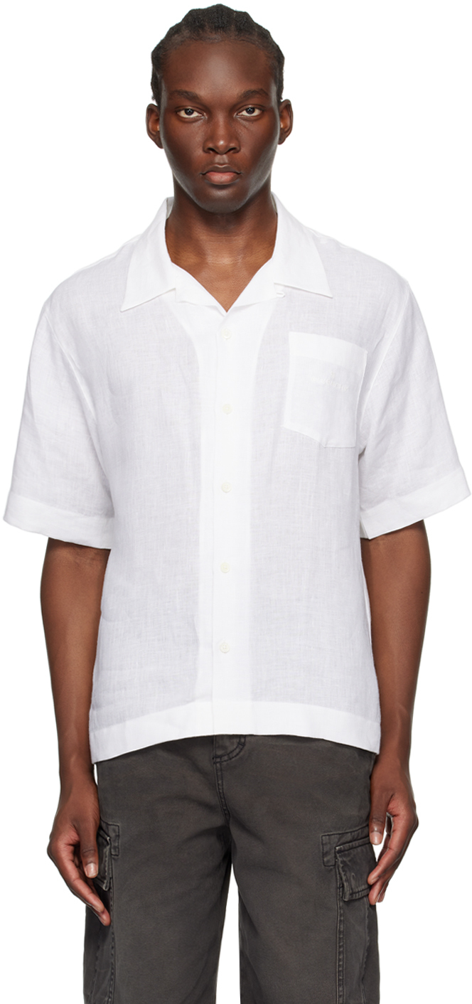 Givenchy White Patch Pocket Shirt In 100-white