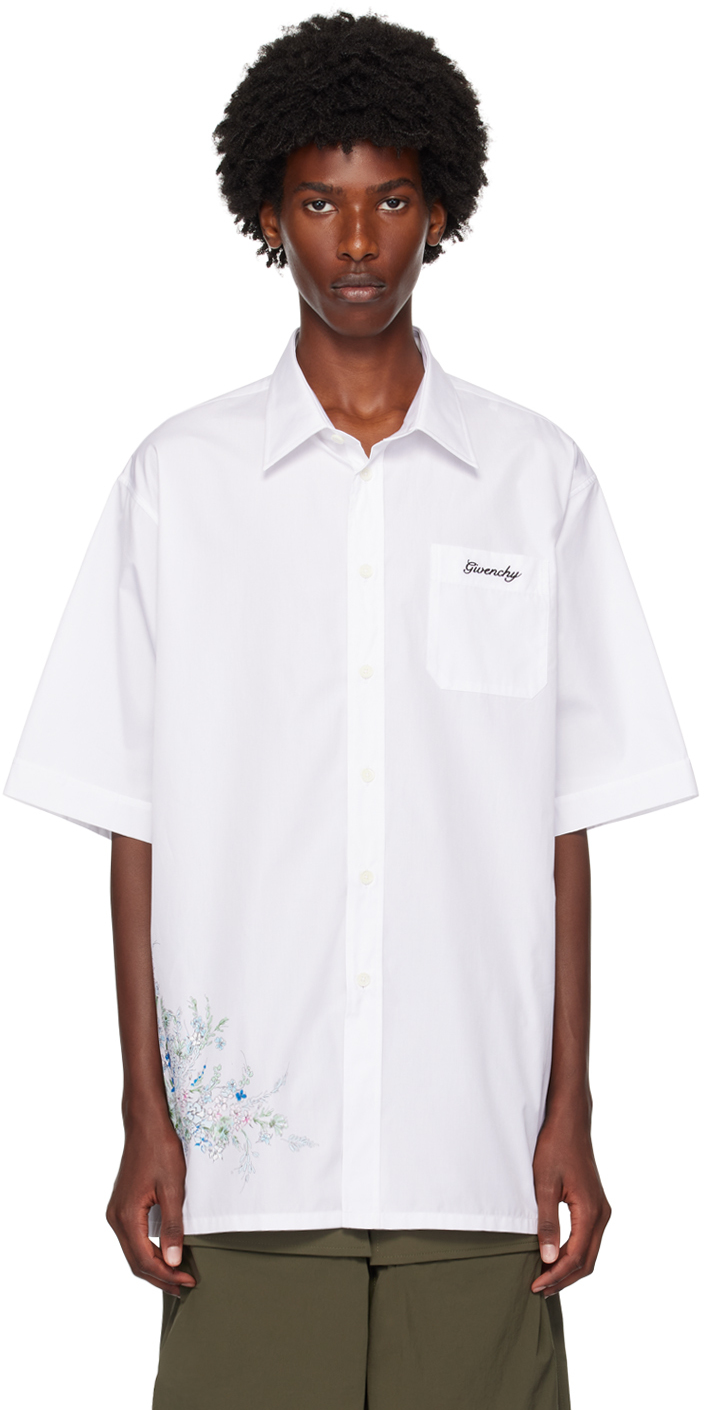 Givenchy White Floral Shirt