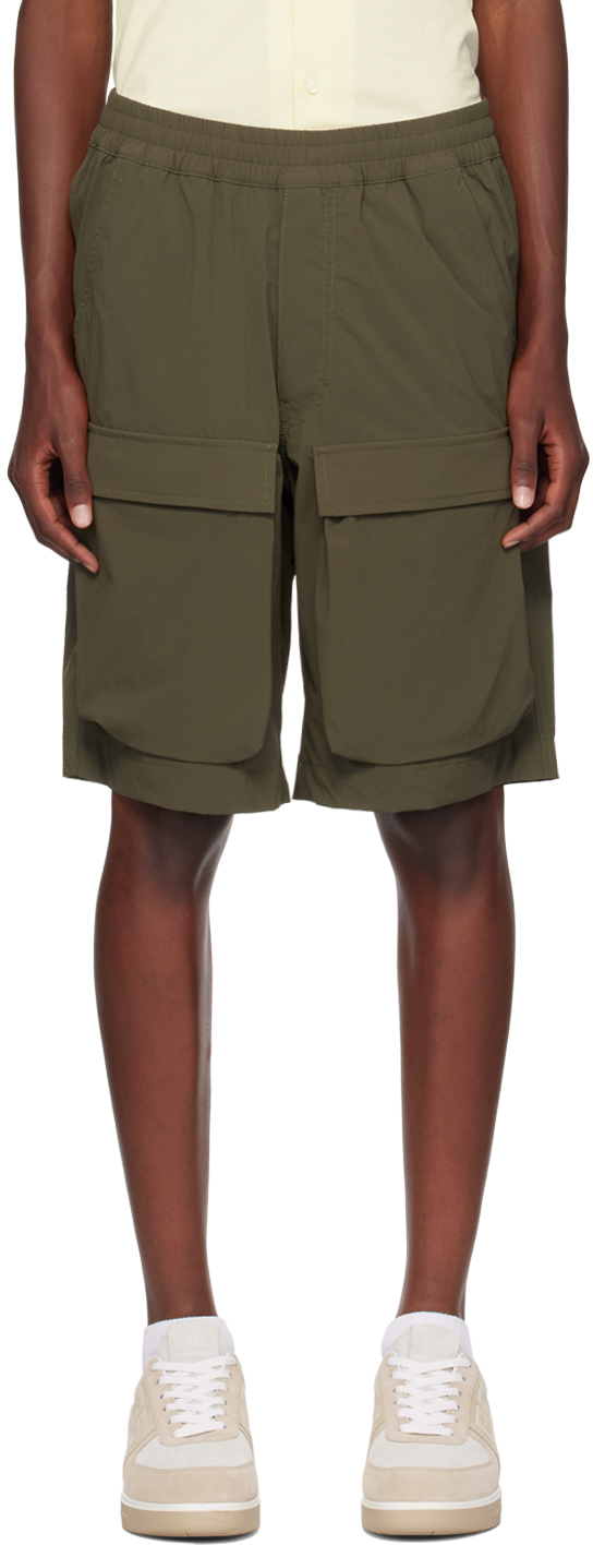 Khaki Military Cargo Shorts