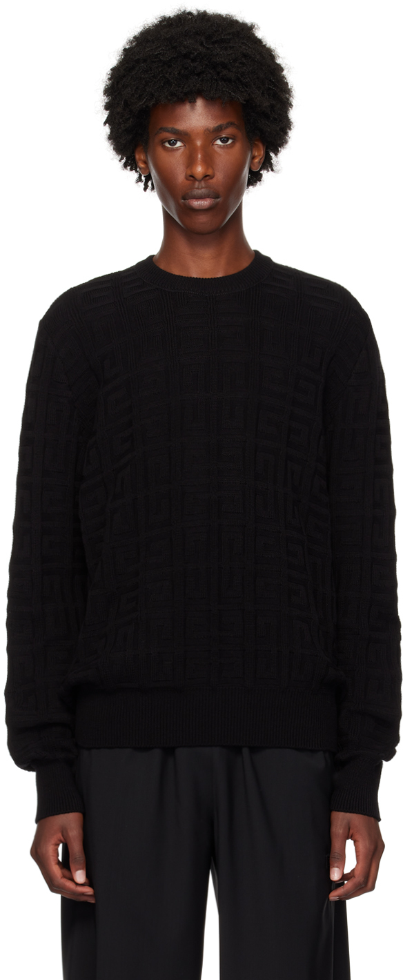 Shop Givenchy Black 4g Sweater In 001-black