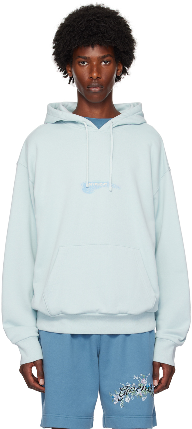 Baby blue givenchy hoodie best sale