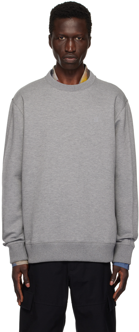 Givenchy Gray 4g Sweatshirt In 050-light Grey