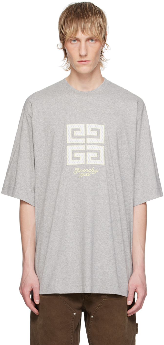 Shop Givenchy Gray 4g T-shirt In 055 Light Grey