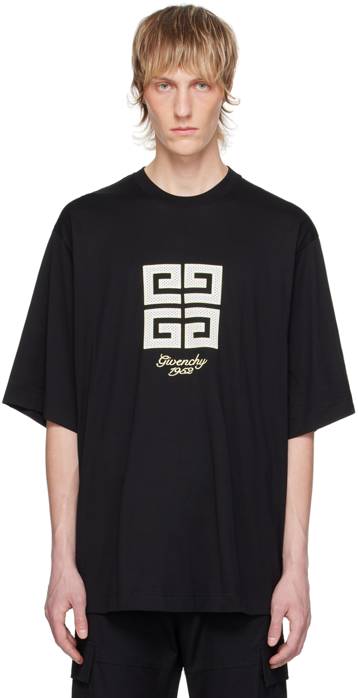 Shop Givenchy Black 4g T-shirt In 001-black
