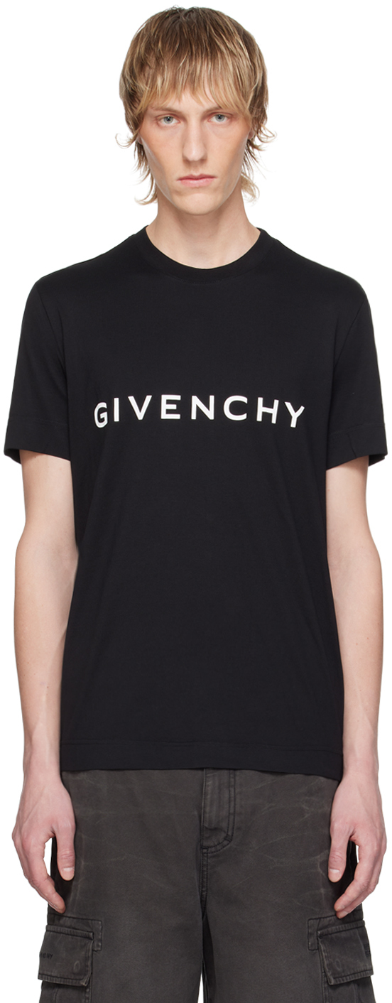 Shop Givenchy Black Slim Fit T-shirt In 001-black