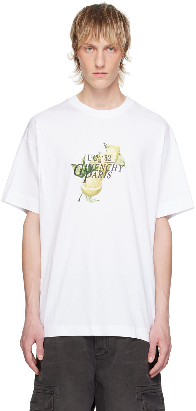 Givenchy White Lemons T Shirt SSENSE