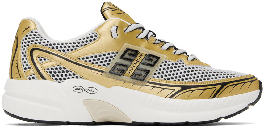 Shop Givenchy Gold & White Nfnty-52 Sneakers In 720-golden/white