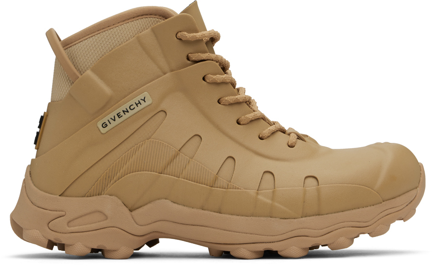 Shop Givenchy Khaki Bogs Edition Boots In 295-desert