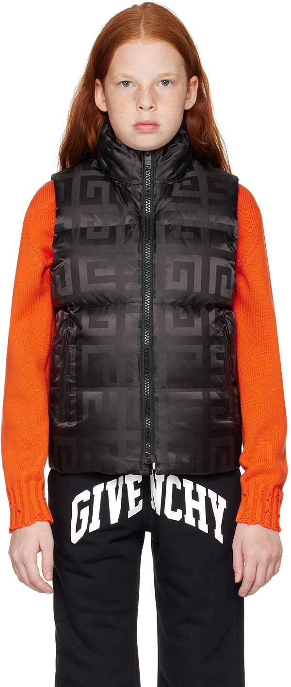 Givenchy Kids Black 4g Down Waistcoat In 09b Black