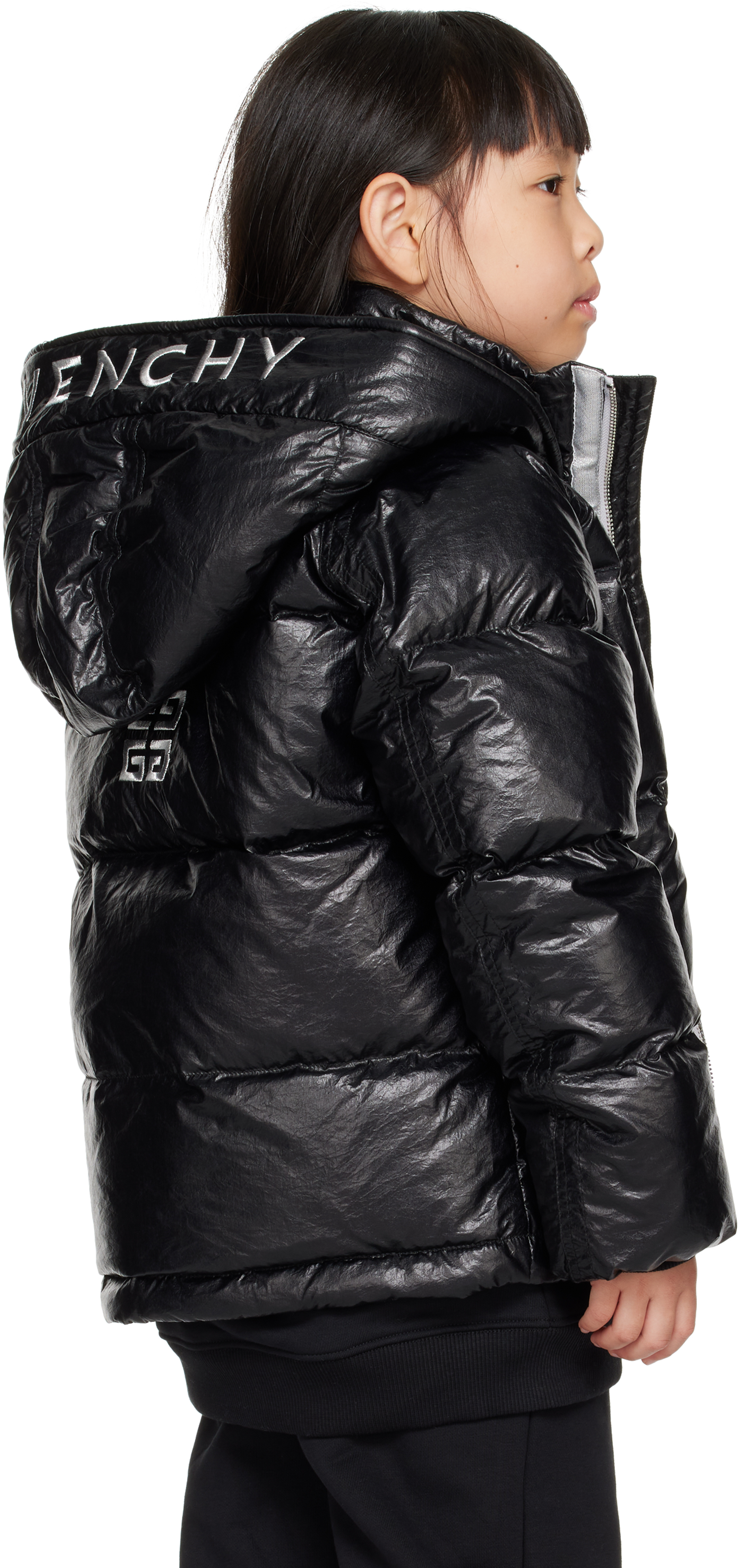Givenchy Kids Black Puffer Down Jacket In 09b Black