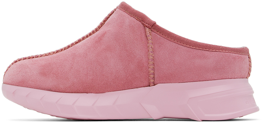 Givenchy Kids Pink Shearling Mules In Marshmallow