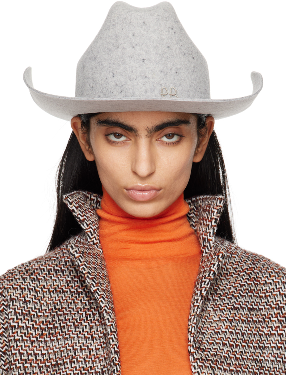 Ruslan Baginskiy: グレー ウールフェルト カウボーイ フェドラハット
