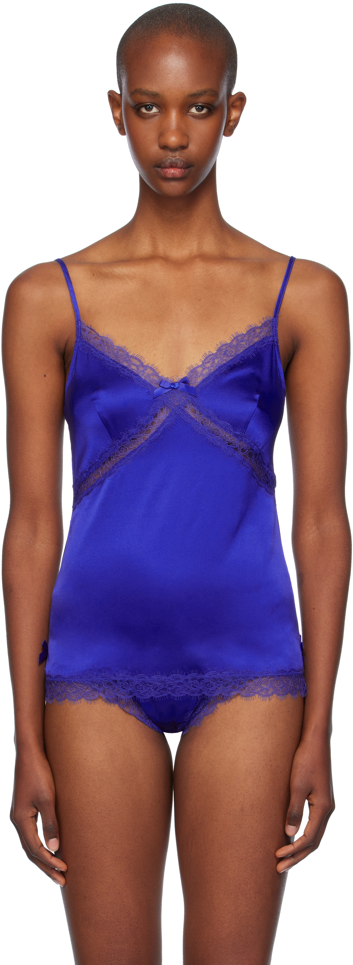 Shop Agent Provocateur Blue Gisele Camisole In 430000 Cobalt