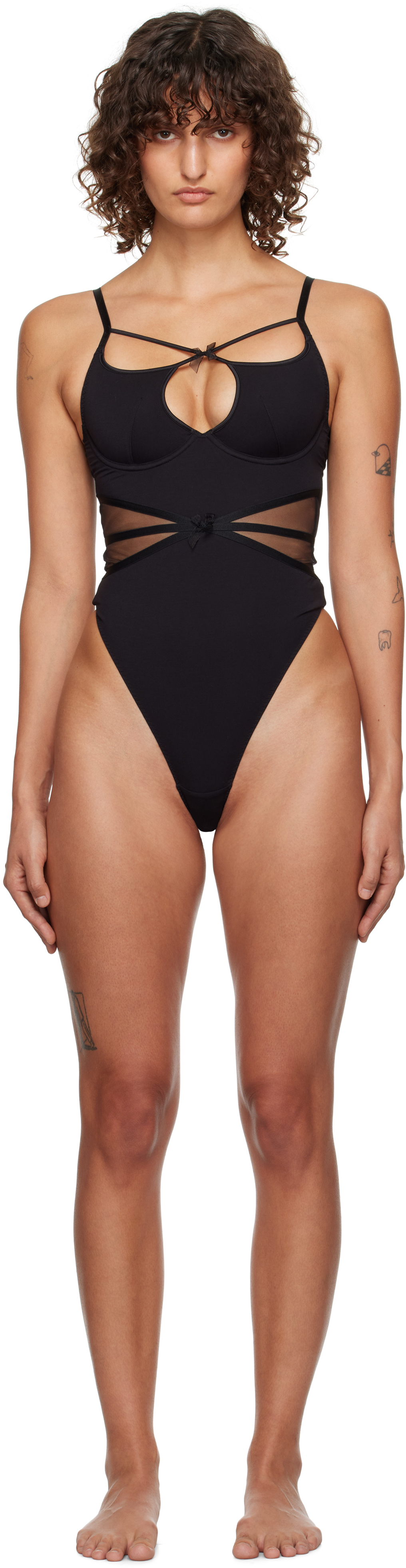 Shop Agent Provocateur Black Buffie Bodysuit In 001001 Black