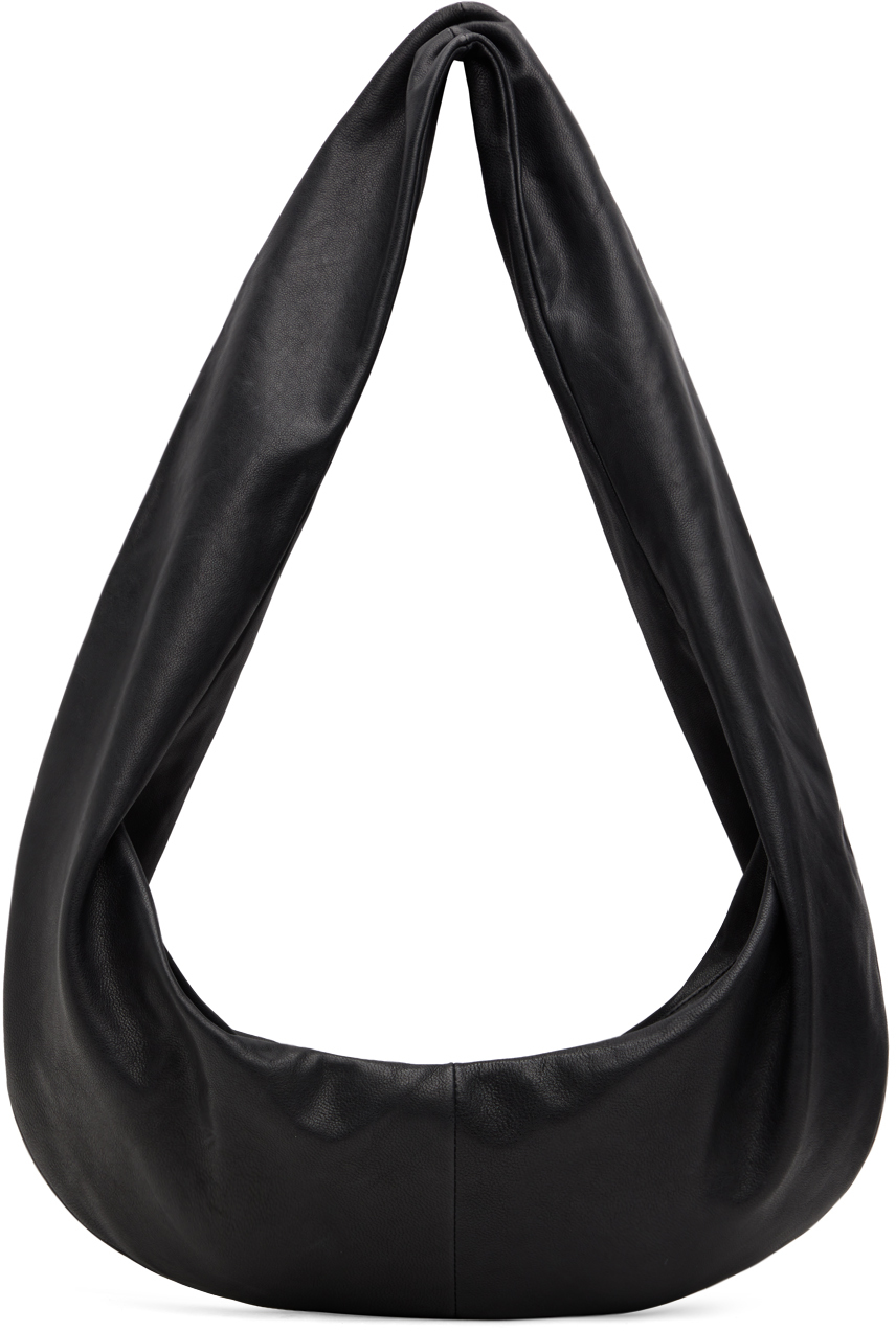 Black No.297 Small Crossed Leather Bag