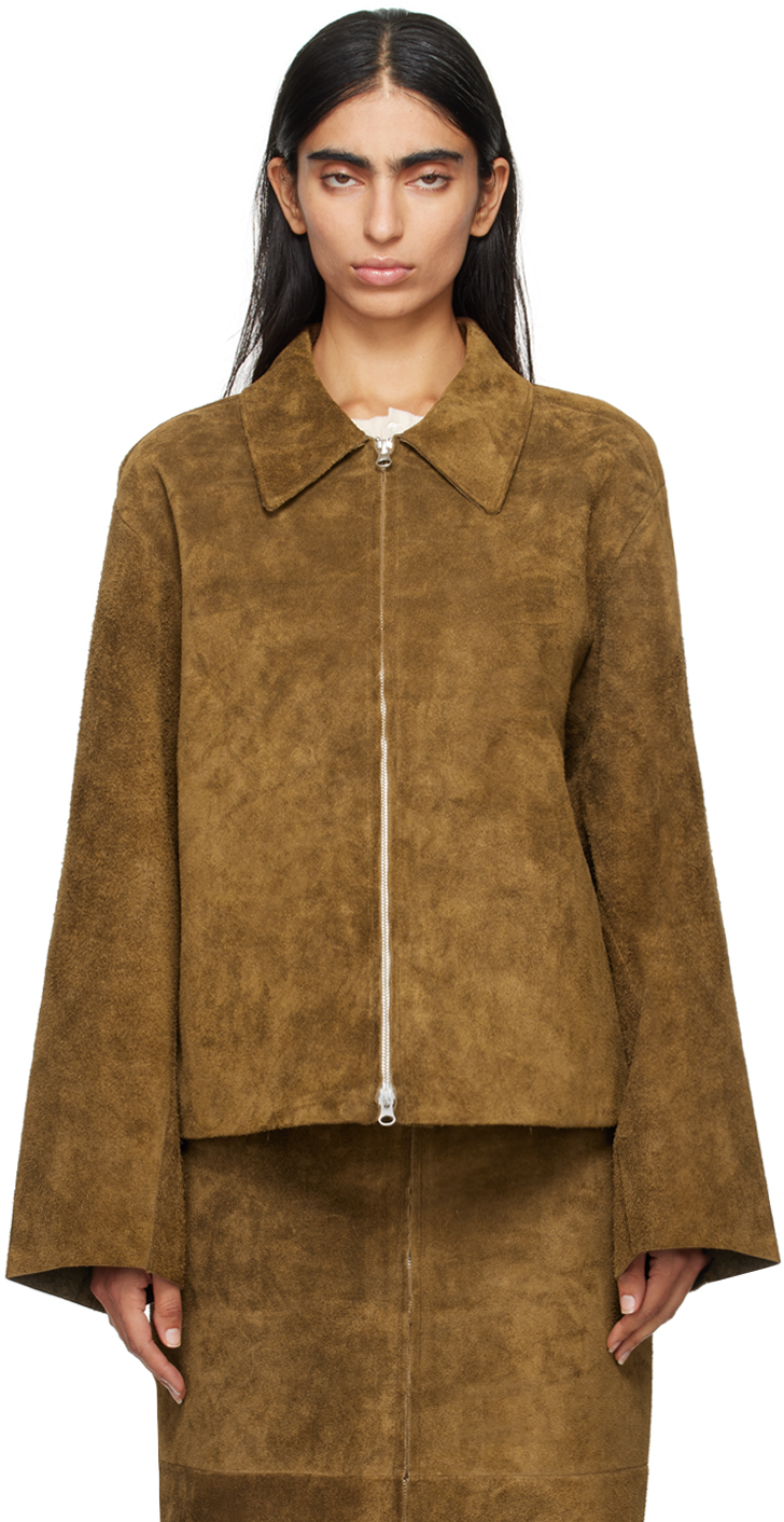 Gabriela Coll Garments: Brown No.285 Leather Jacket | SSENSE