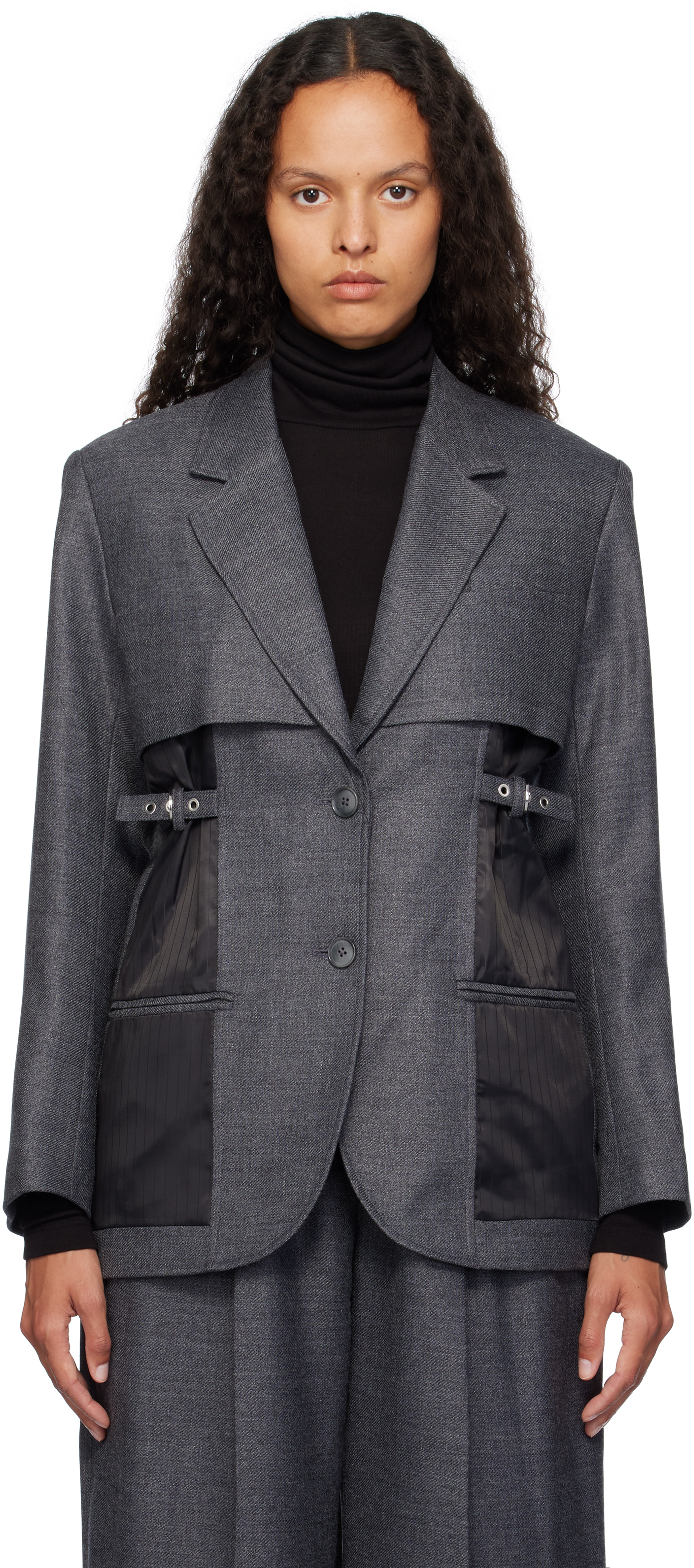 Gray Deconstructed Blazer