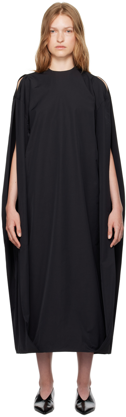 Shop Lii Studio Ssense Exclusive Black Connected Sleeve Maxi Dress