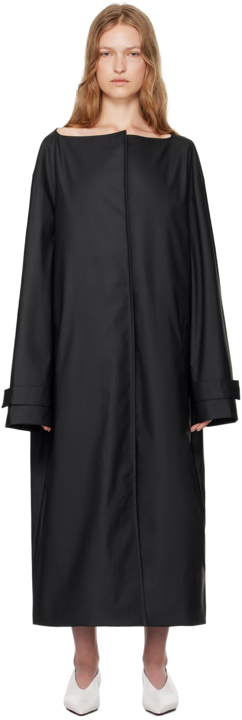 SSENSE Exclusive Black Boat Neck Coat