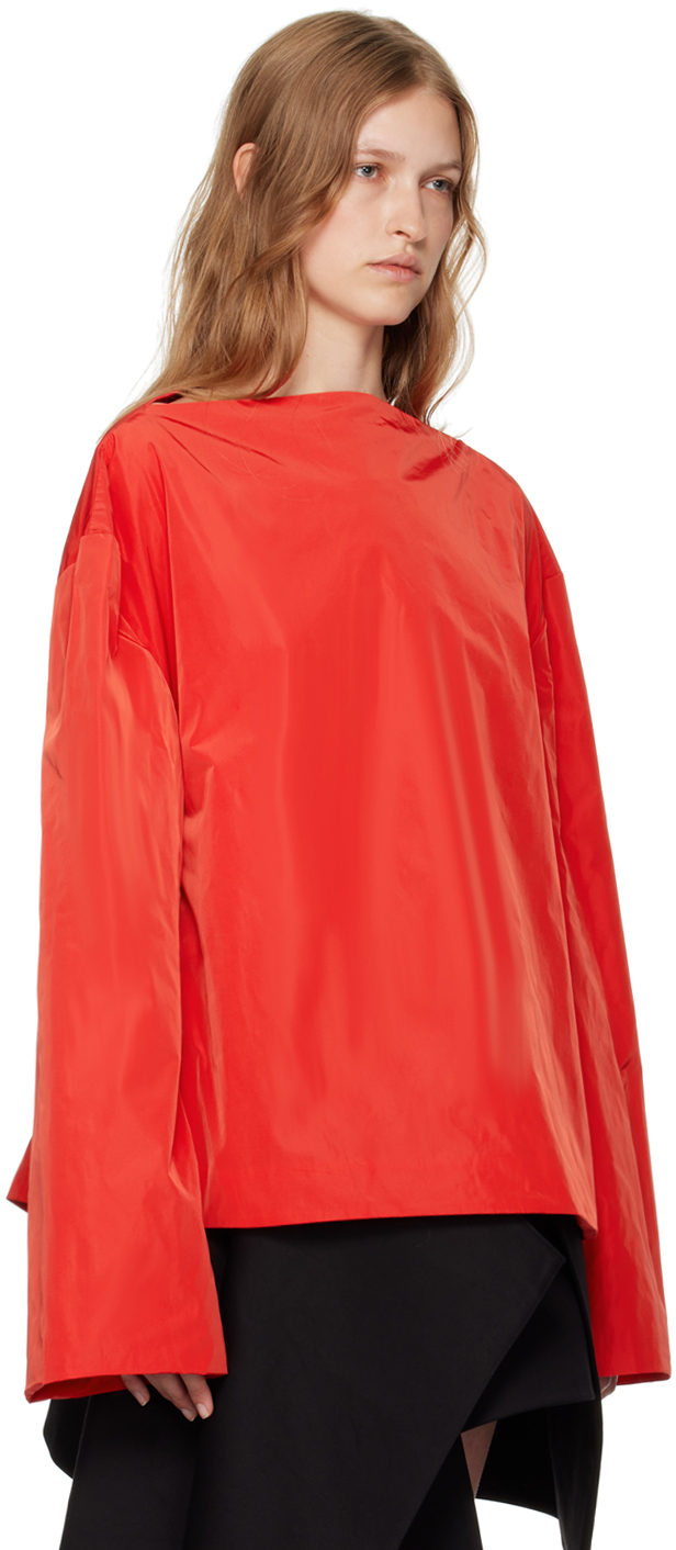 LII STUDIO SSENSE EXCLUSIVE RED BACK SLIT BLOUSE 