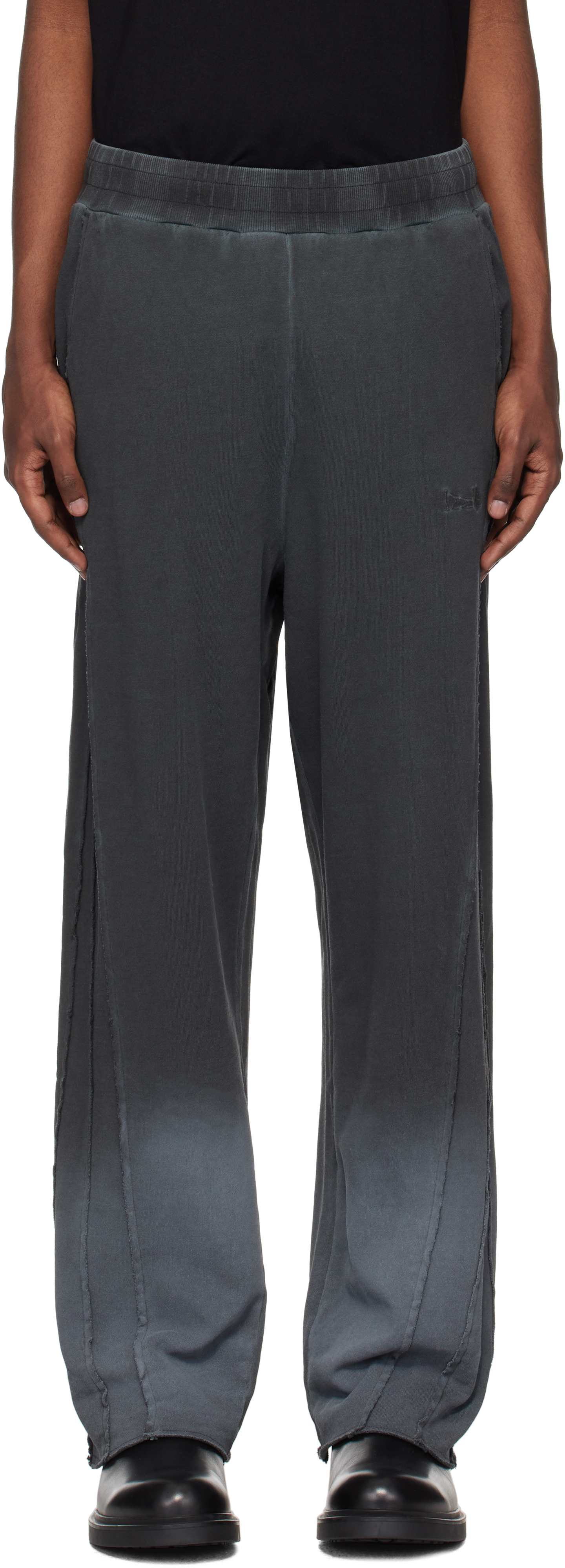 Gray Cotton Terry Faded Sweatpants