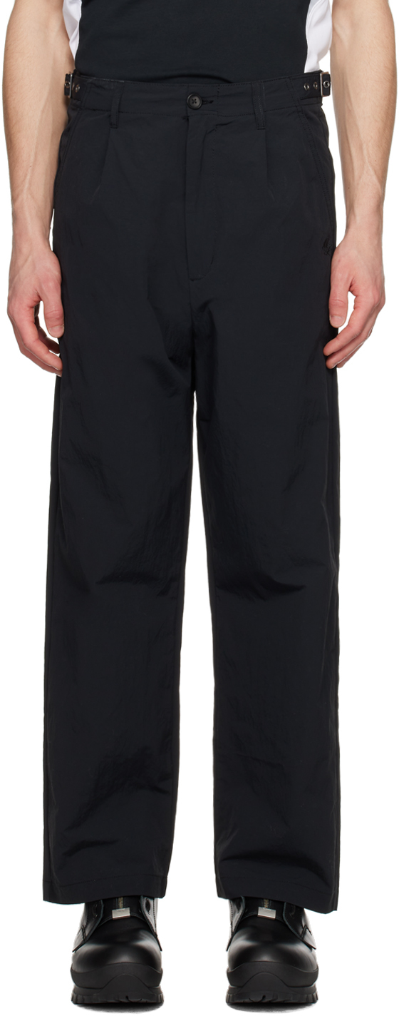 Izzue Black Embroidered Trousers In Bkx
