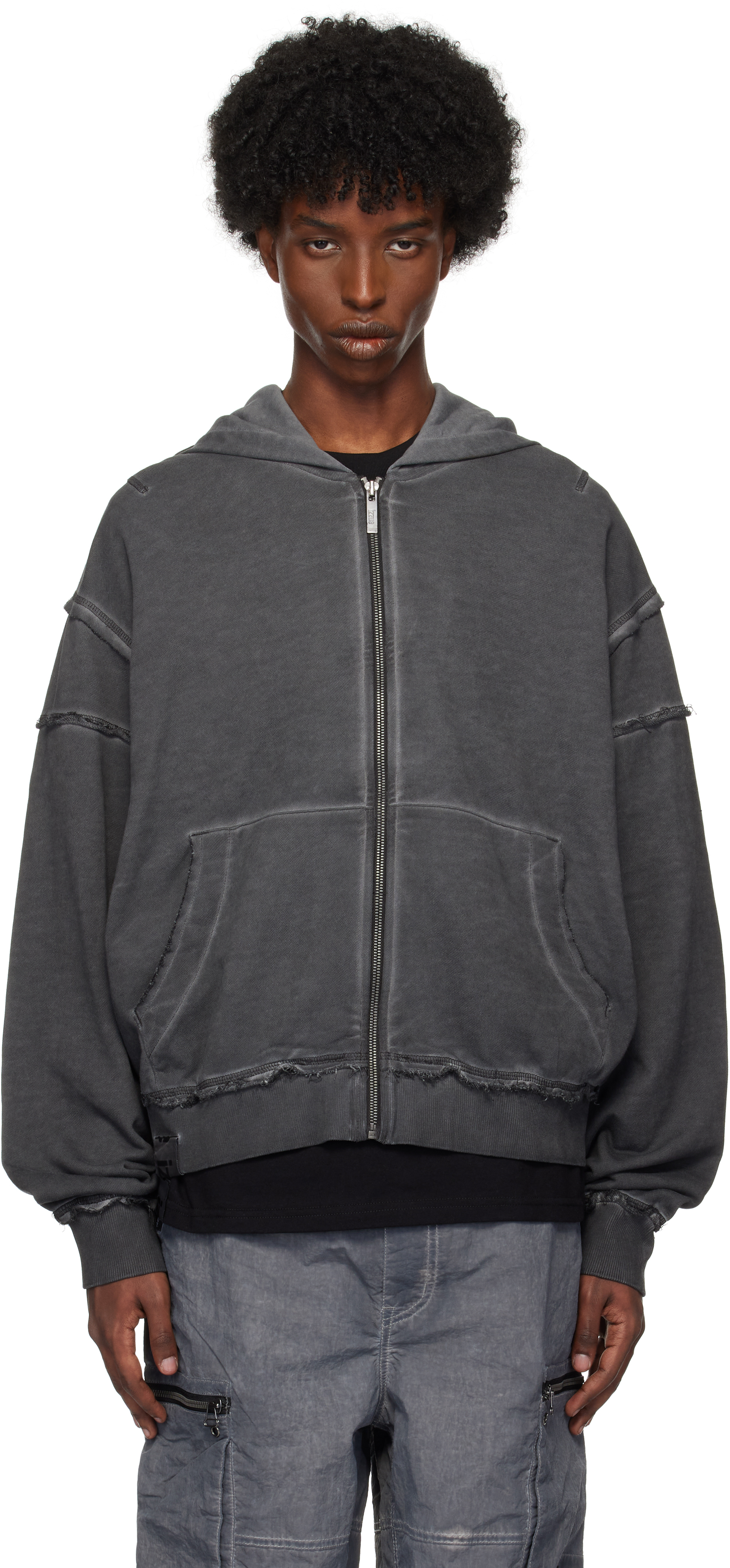 Gray Zip-Up Hoodie